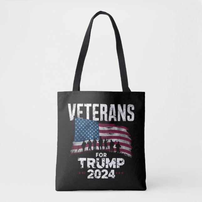 Tote Bag Papa Grand-Père Anciens Combattants Pour Trump 202 (Devant)