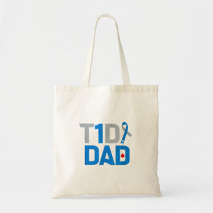Tote Bag Papa T1d Sensibilisation au diabète Soutien Combat