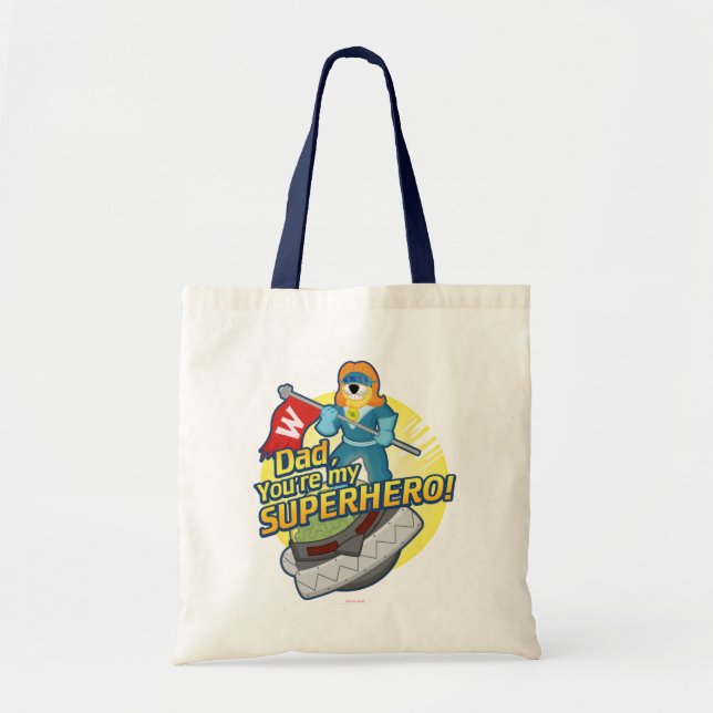 Tote Bag Papa, vous êtes mon super héros (Devant)