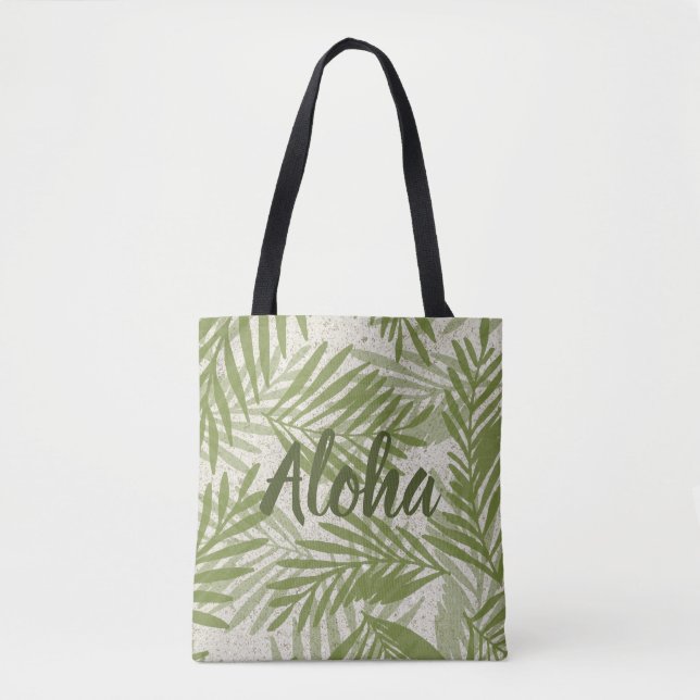 Tote Bag Papakolea Sandy Beach Palms Beach Bag (Devant)