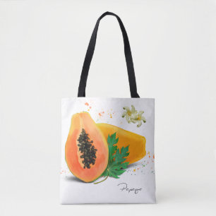 Tote Bag Papaya. Aquarelle
