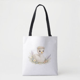 Tote Bag Papeterie aquarelle élégante de fleur sauvage de b