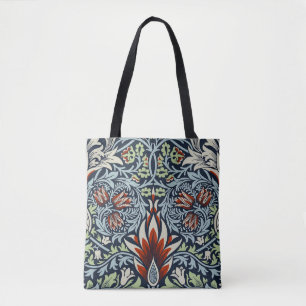 Tote Bag Papier peint floral Morris Navy Blue Snakeshead