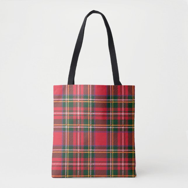 Tote Bag Papier peint Tartan traditionnel (Devant)