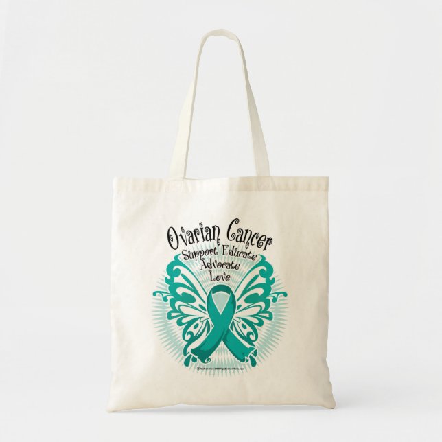 Tote Bag Papillon 3 de Cancer ovarien (Devant)