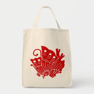 Tote Bag Papillon asiatique Japonais Conception Kamon