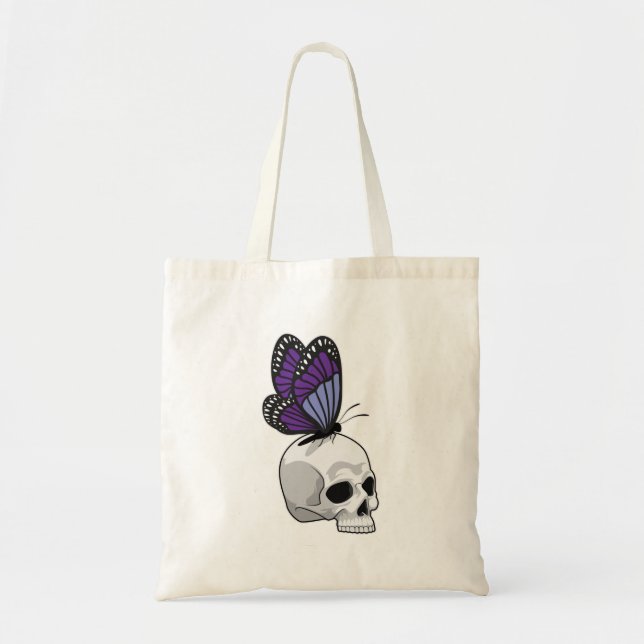 Tote Bag Papillon avec crâne (Devant)