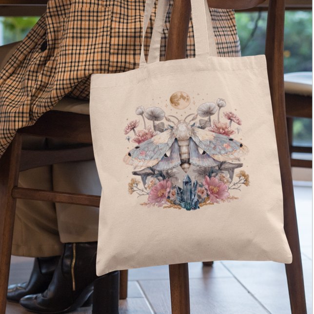 Tote Bag Papillon Céleste Cristal Floral Lune   (Créateur téléchargé)