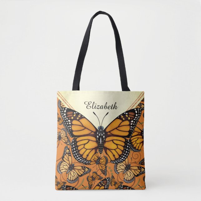 Tote Bag Papillon de monarque personnalisé (Devant)