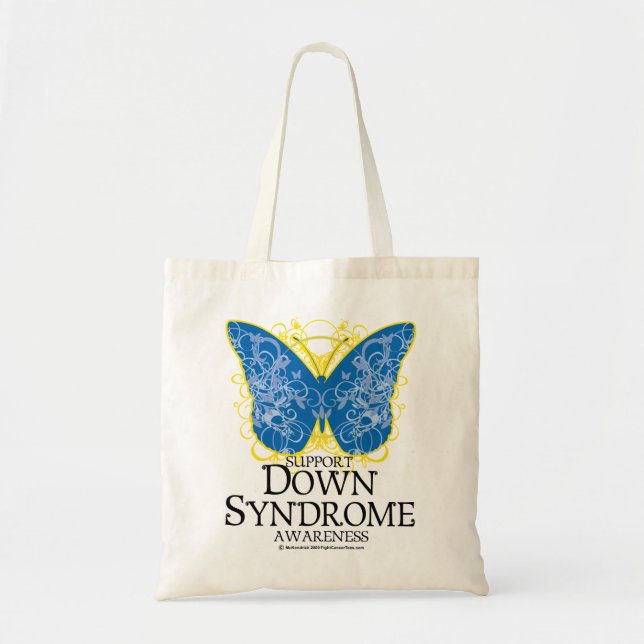 Tote Bag Papillon de syndrome de Down (Devant)