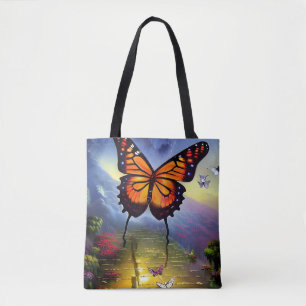Tote Bag Papillon d'Imaginaire coloré IA Artwork
