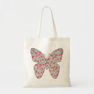 Tote Bag Papillon en tissu rose 02