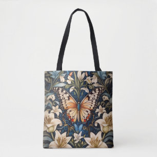 Tote Bag Papillon et Lilies Botanique