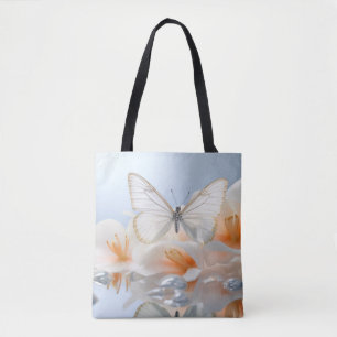 Tote Bag Papillon Fleur Nature Serene Tranquille