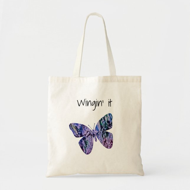 Tote Bag Papillon Lavendar l'aimer (Devant)
