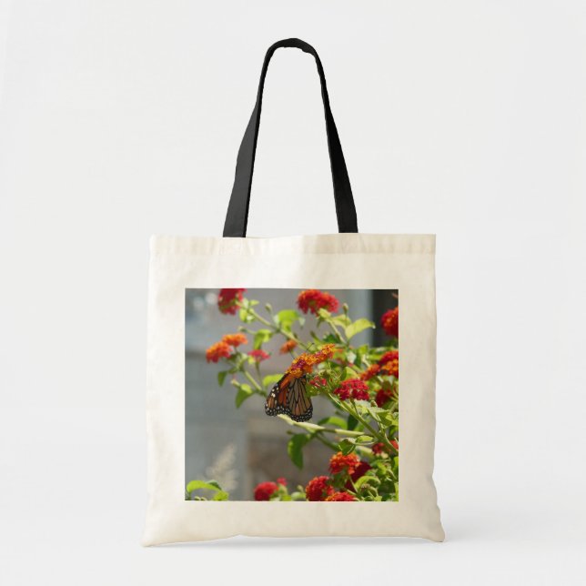 Tote Bag Papillon monarque sur le papillon rouge Bush (Devant)