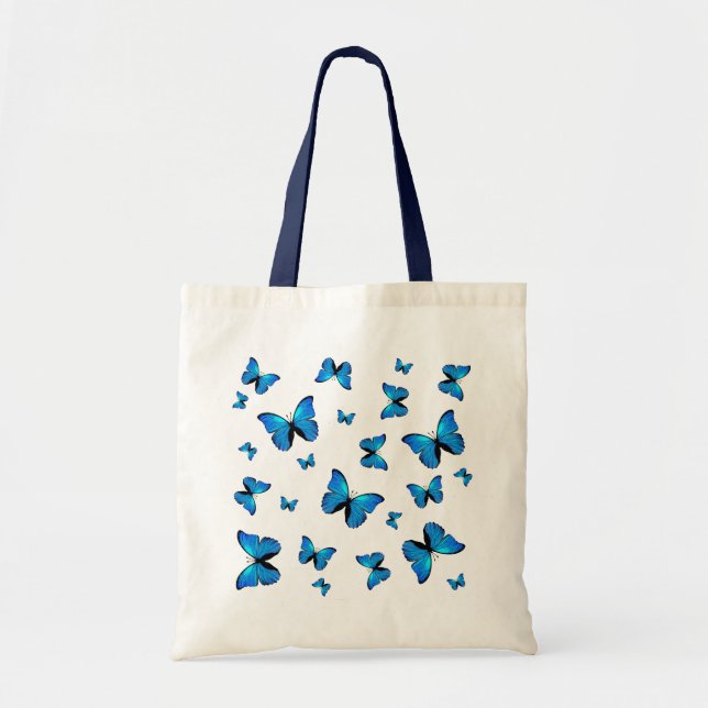 Tote Bag Papillons bleus (Devant)