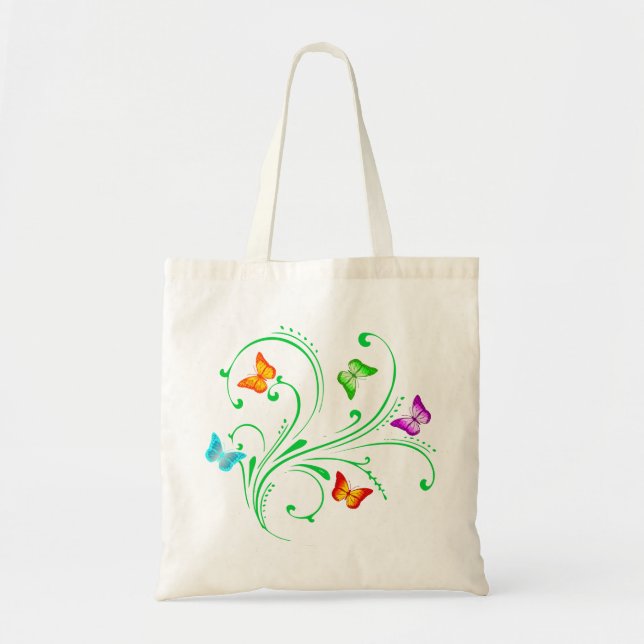 Tote Bag Papillons colorés (Devant)
