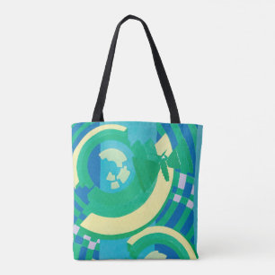 Tote Bag Papillons de jardin Pochoir Jazz Art Déco Vintage