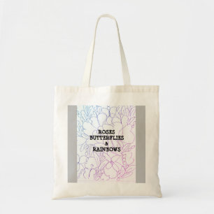 Tote Bag Papillons rose et arcs-en-ciel