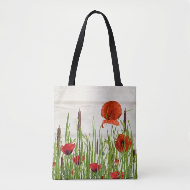 Tote Bag papillons rouges et cattons (Devant)