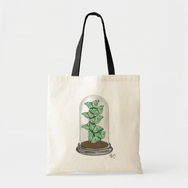 Tote Bag Papillons verts dans Bell Jar 2 (Devant)