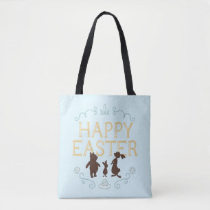 Tote Bag Pâques joyeuses de Winnie The Pooh et ses amis