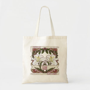 Tote Bag Pâques Lily : Design de style Vintage Peace Hope
