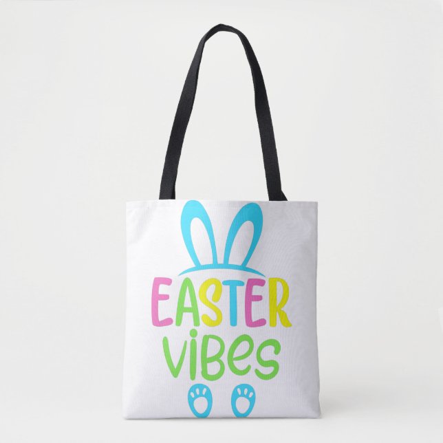Tote Bag Pâques Vibes Pastel (Devant)