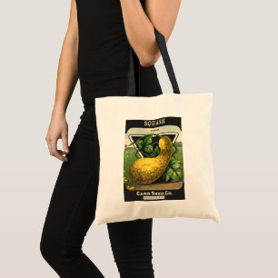 Tote Bag Paquet de semences vintage Étiquette Art Jaune Eté