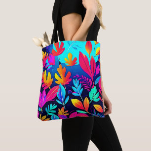 Tote Bag Paradis de Feuille Néon Art