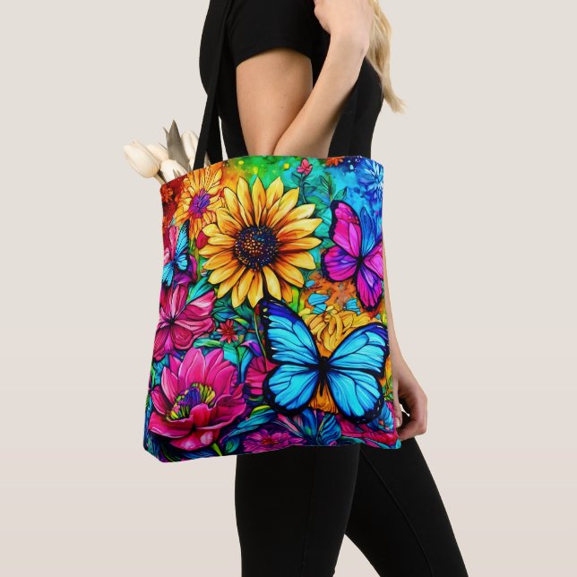 Tote Bag Paradis papillon florissant (De près)