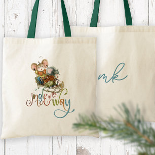 Tote Bag Paraphe De Mice Sleigh Jingle Tout Le Chemin Parti