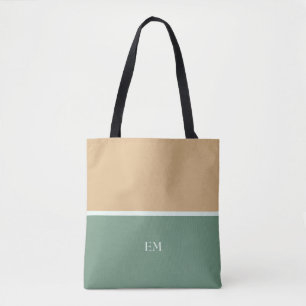 Tote Bag Paraphe vert simple
