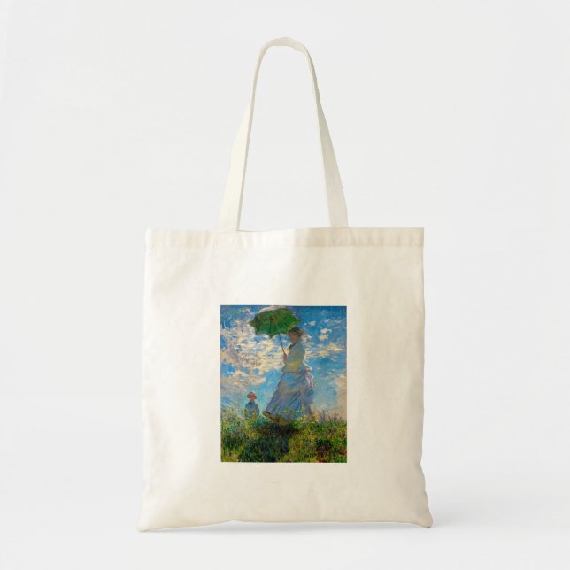 Tote Bag Parasol Monet Femme Impressionnisme (Devant)