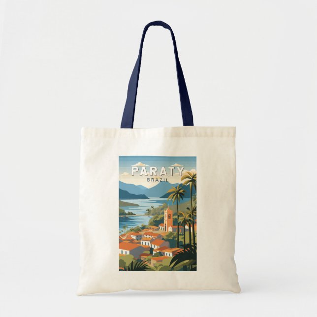 Tote Bag Paraty Brésil Travel Art Vintage (Devant)
