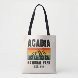 Tote Bag Parc national Acadia, Maine Retro Vintage