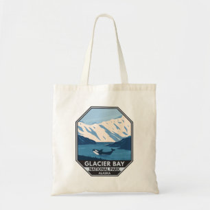 Tote Bag Parc national de Glacier Bay Alaska Orca Art Vinta