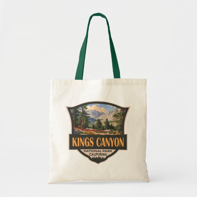 Tote Bag Parc national de Kings Canyon Illustration Art rét (Devant)