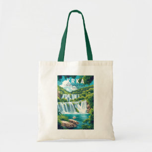 Tote Bag Parc national de Krka Croatie Travel Art Vintage
