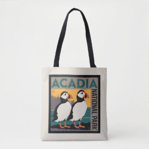 Tote Bag Parc national de l'Acadie, Maine   Puffins