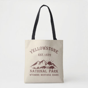 Tote Bag Parc national de Yellowstone vintage