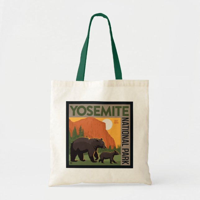 Tote Bag Parc national de Yosemite | Famille d'ours (Devant)