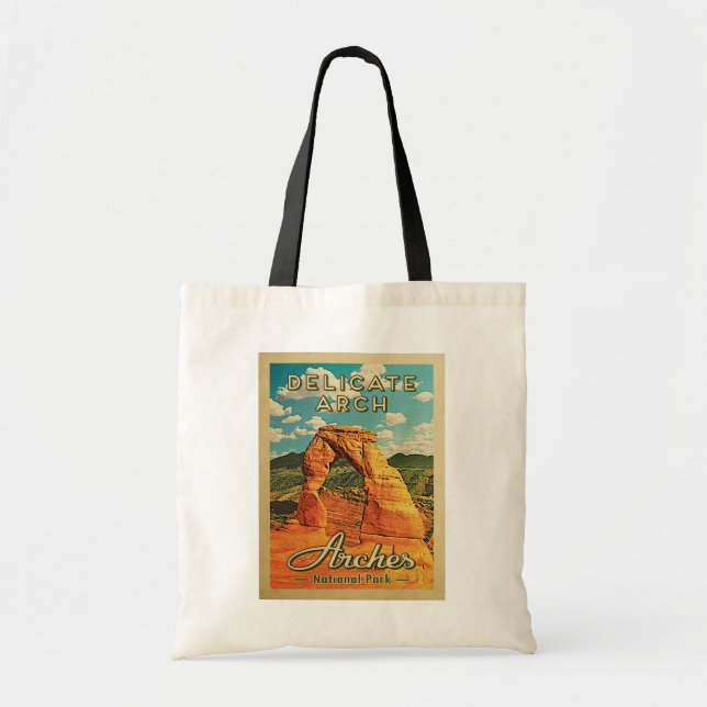 Tote Bag Parc national des Arches - Arche Vintage Delicate (Devant)