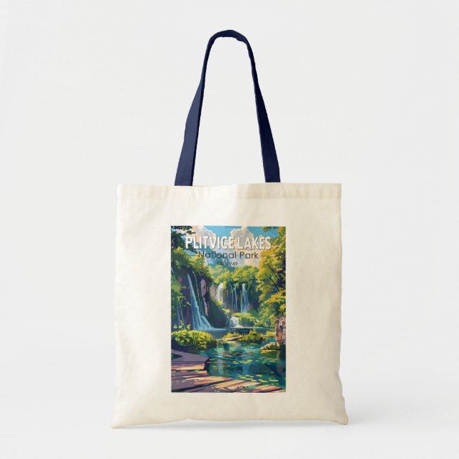 Tote Bag Parc national des lacs Plitvice Croatie Art de voy (Devant)