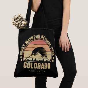 Tote Bag Parc national des Rocheuses Colorado Retro