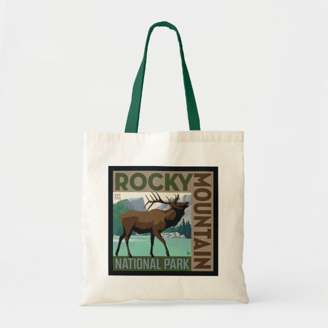 Tote Bag Parc national des Rocheuses | Elk (Devant)