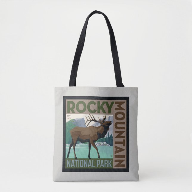 Tote Bag Parc national des Rocheuses | Elk (Devant)