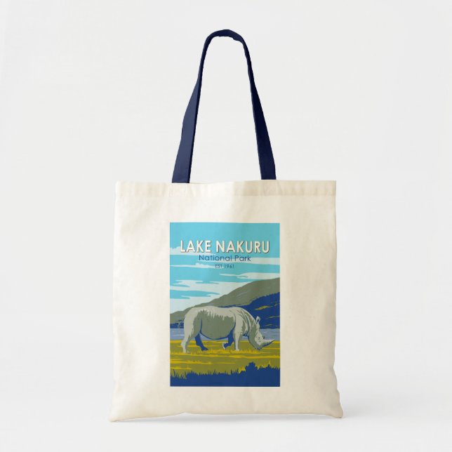 Tote Bag Parc national du lac Nakuru Rhinoceros blancs Voya (Devant)