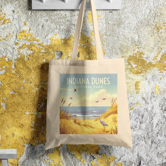 Tote Bag Parc national vintage des dunes de l'Indiana 
